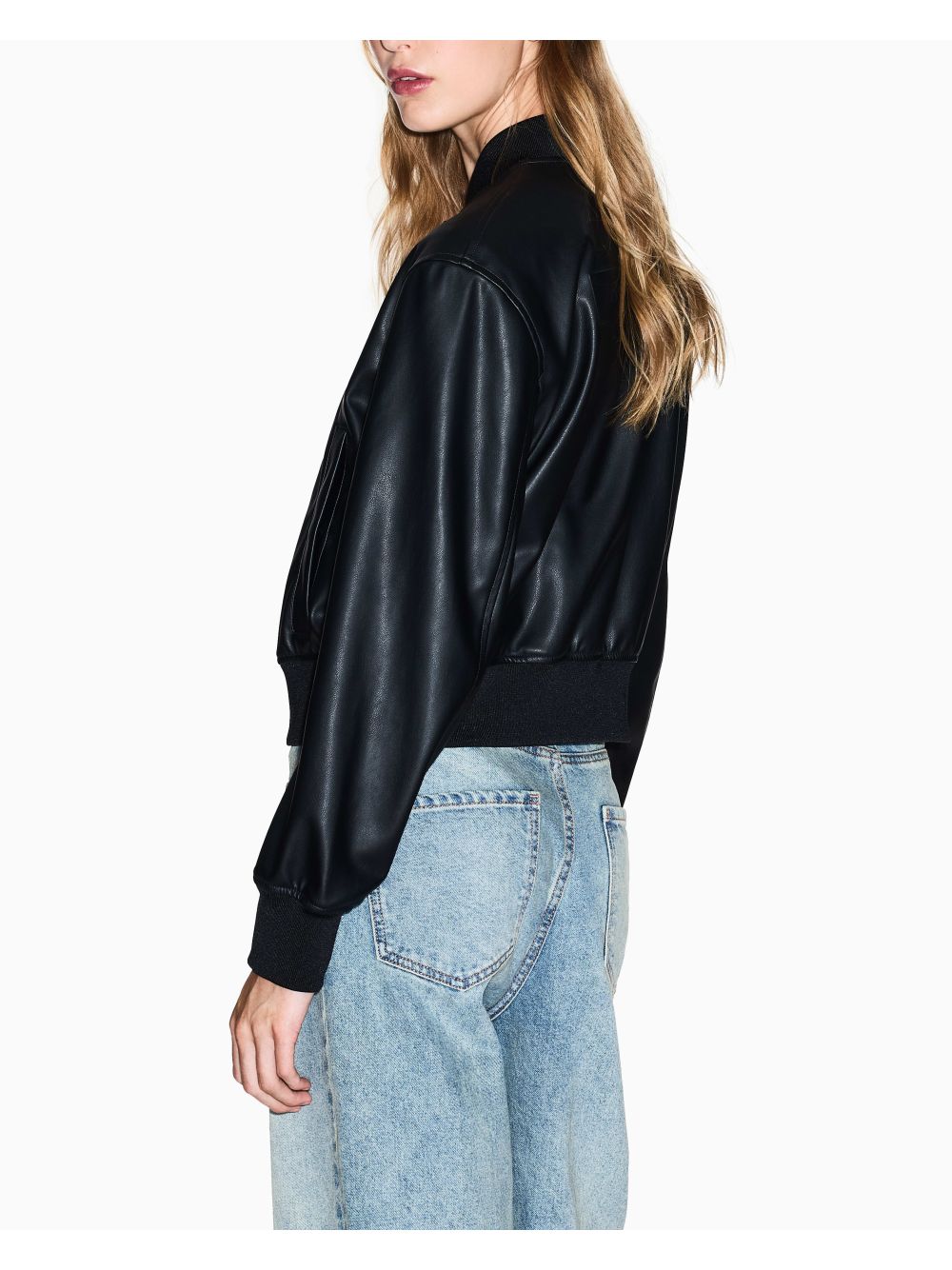 Giubbino Armani Bomber in ecopelle Donna - Nero