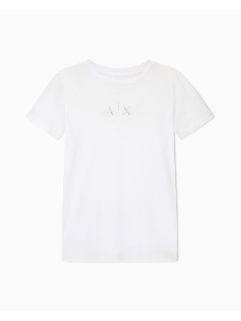 T-shirt Armani regular fit con logo glitterato Donna - Bianco