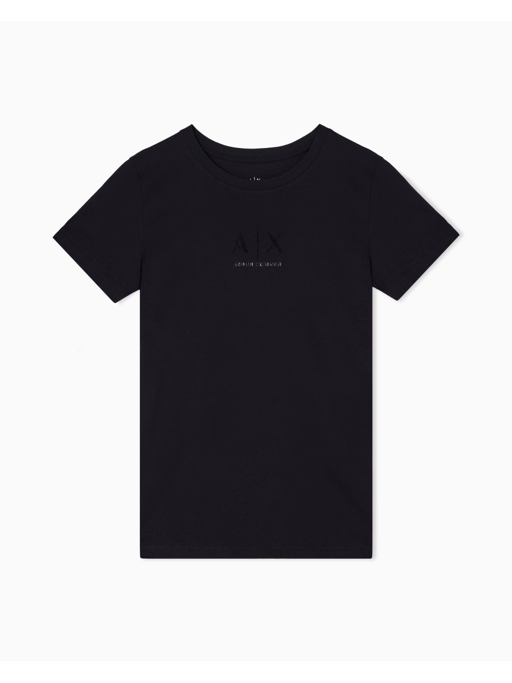 T-shirt Armani regular fit con logo glitterato Donna - Nero