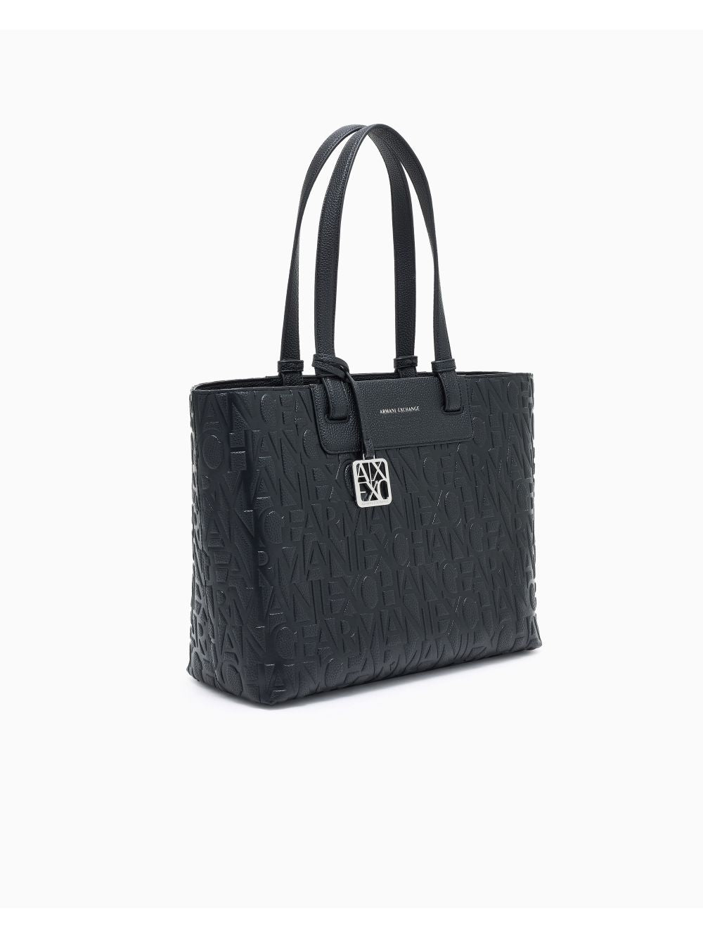 Borsa Armani shopper con logo allover Donna - Nero