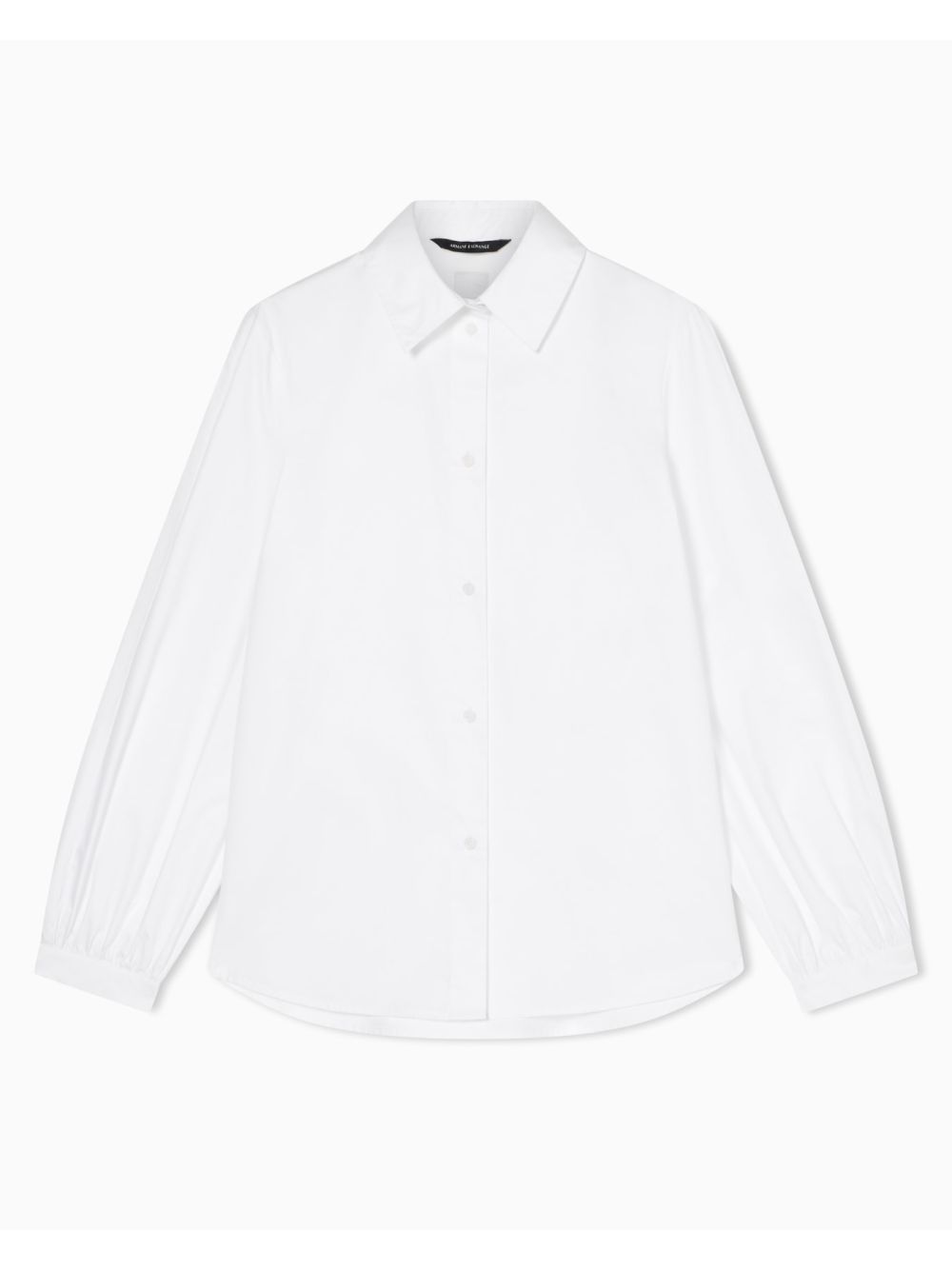 Camicia Armani Classica in Popeline di Cotone Organico Donna - Bianco