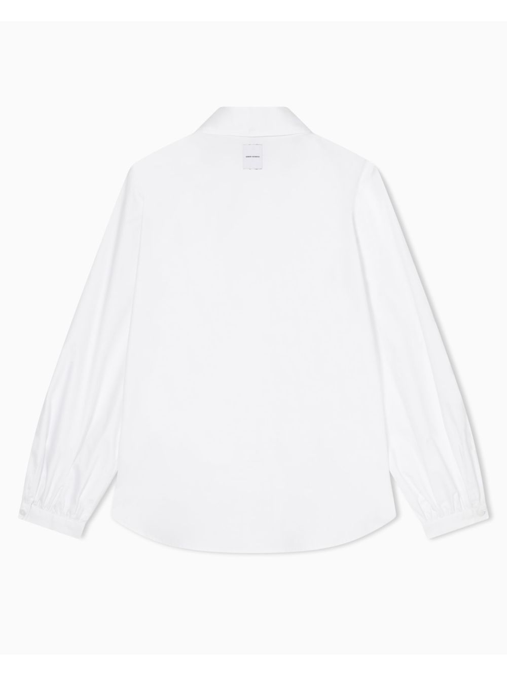 Camicia Armani Classica in Popeline di Cotone Organico Donna - Bianco