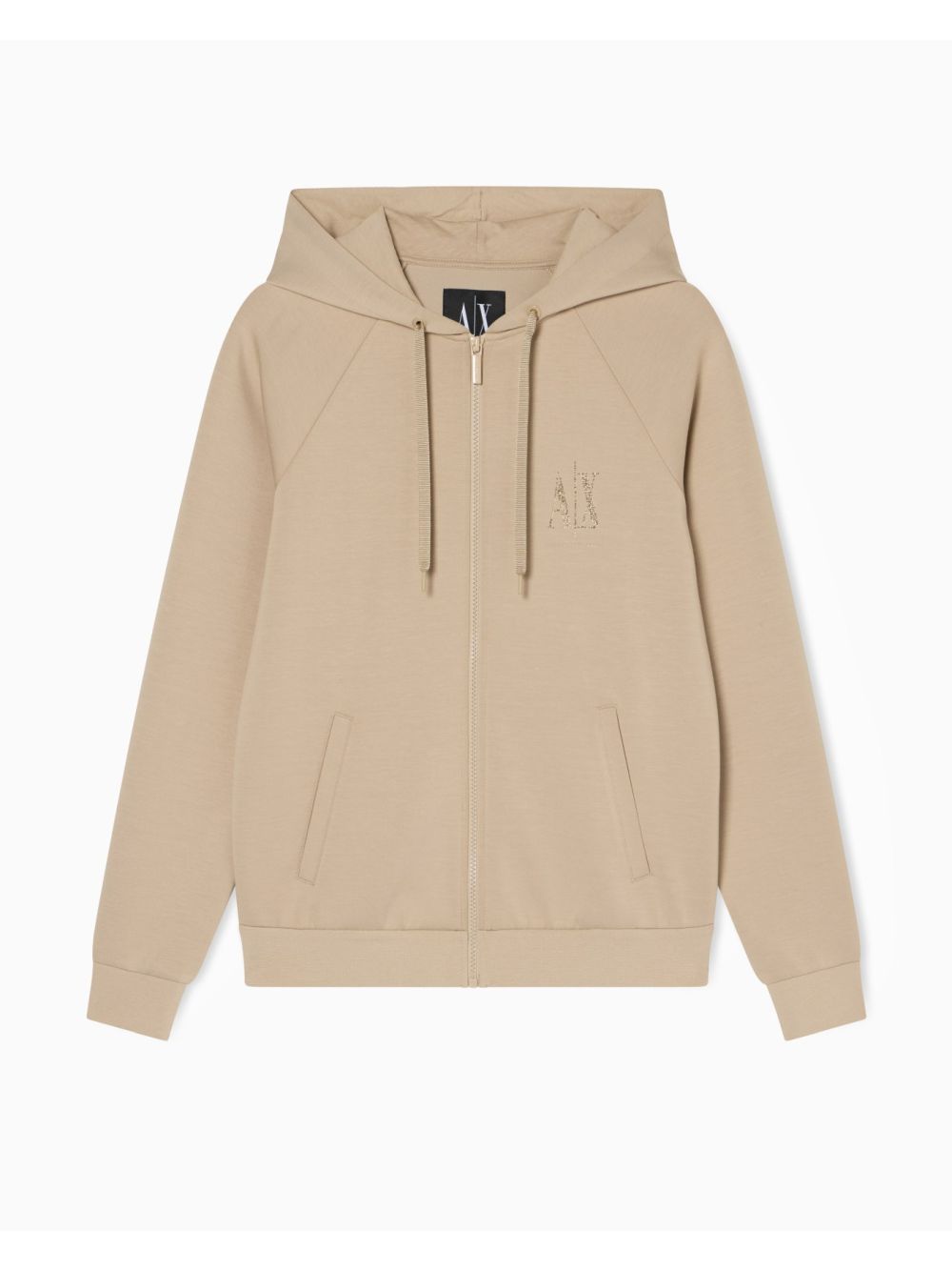 Felpa Armani Zip-up in tessuto misto Donna - Beige