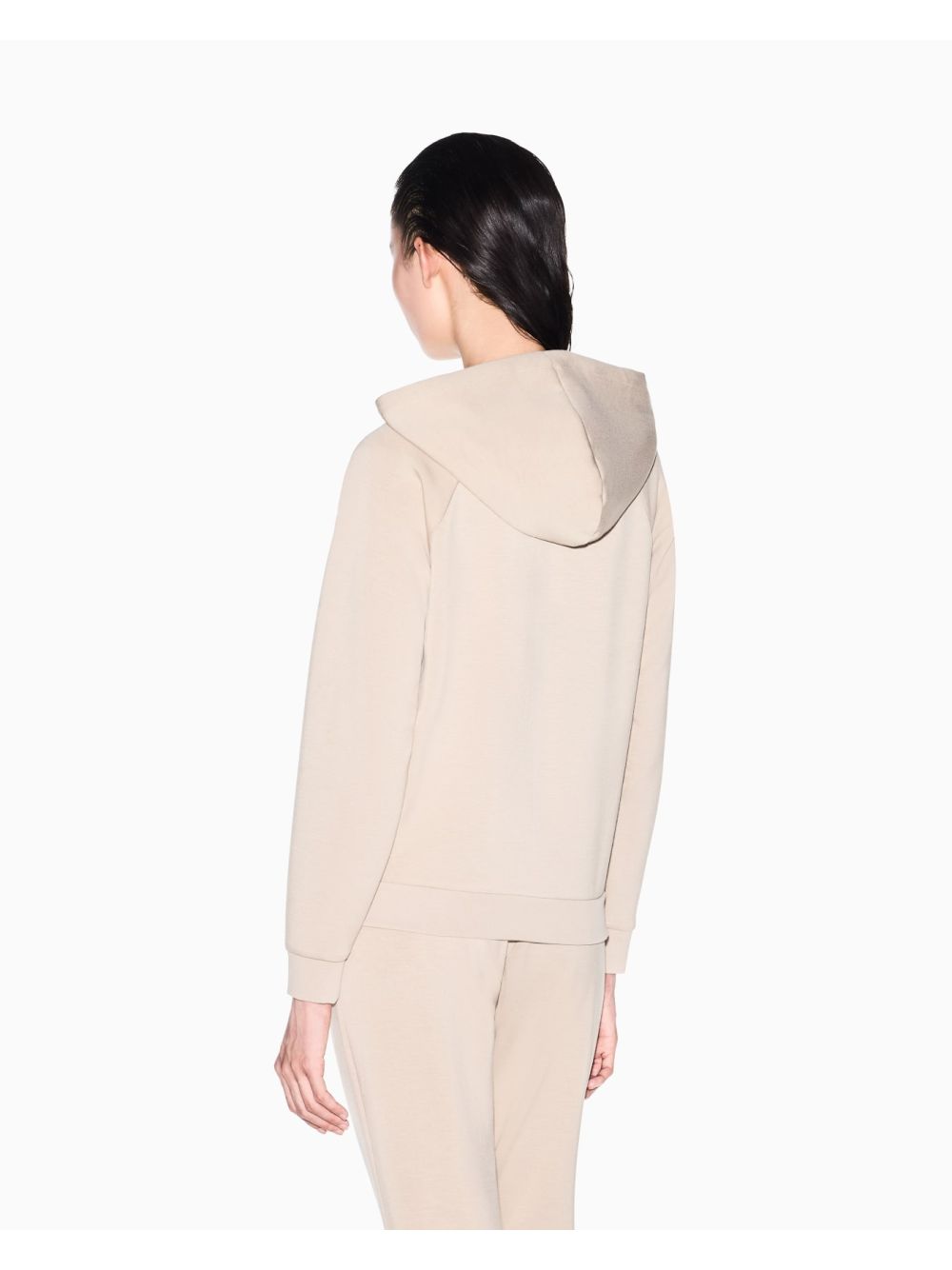 Felpa Armani Zip-up in tessuto misto Donna - Beige