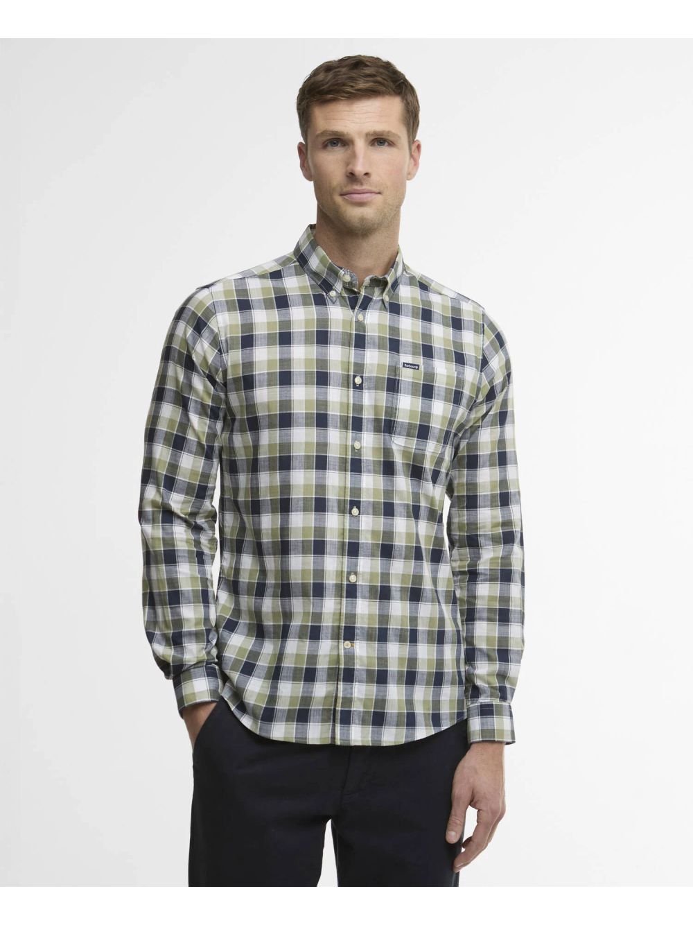 Camicia Barbour harwood gingham tailored Uomo - Oliva