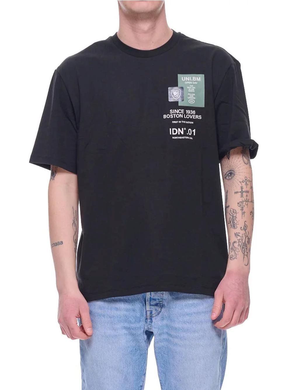 T-shirt Blauer BRUSH Uomo - Nero