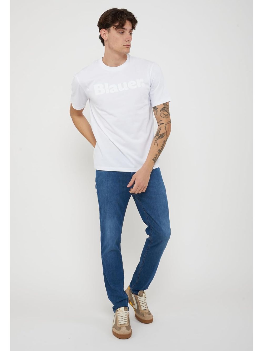 T-shirt Blauer BOURN Uomo - Bianco