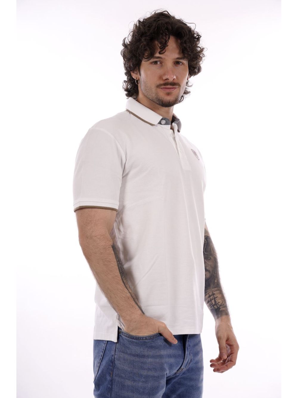 Polo Blauer DAMON Uomo - Bianco