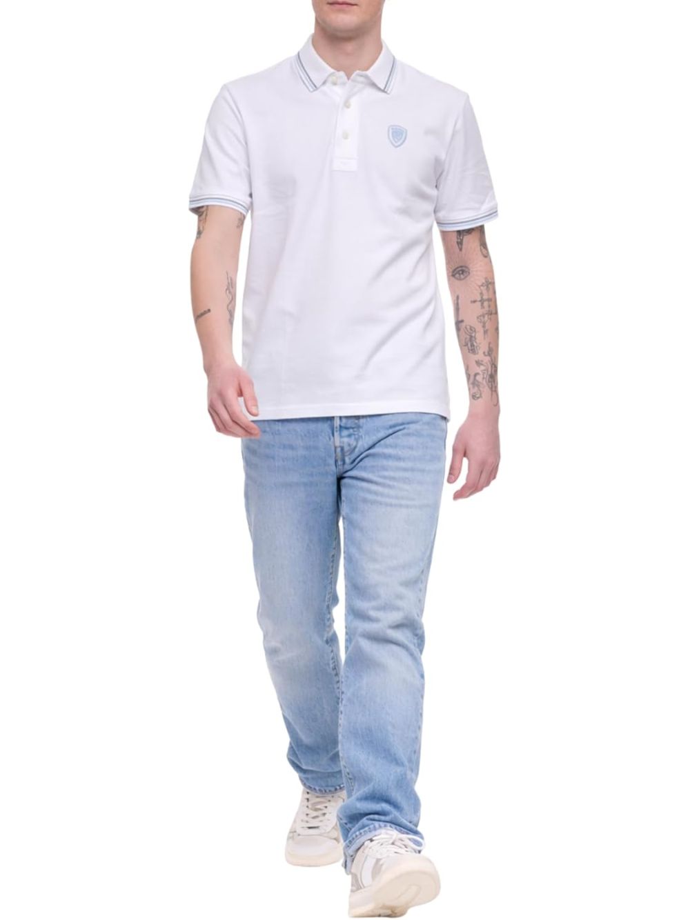Polo Blauer AGASSIZ Uomo - Bianco