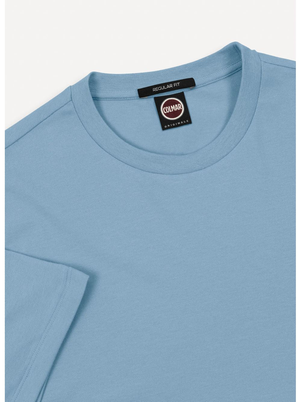 T-shirt Colmar logata in piqué di cotone Uomo - Celeste