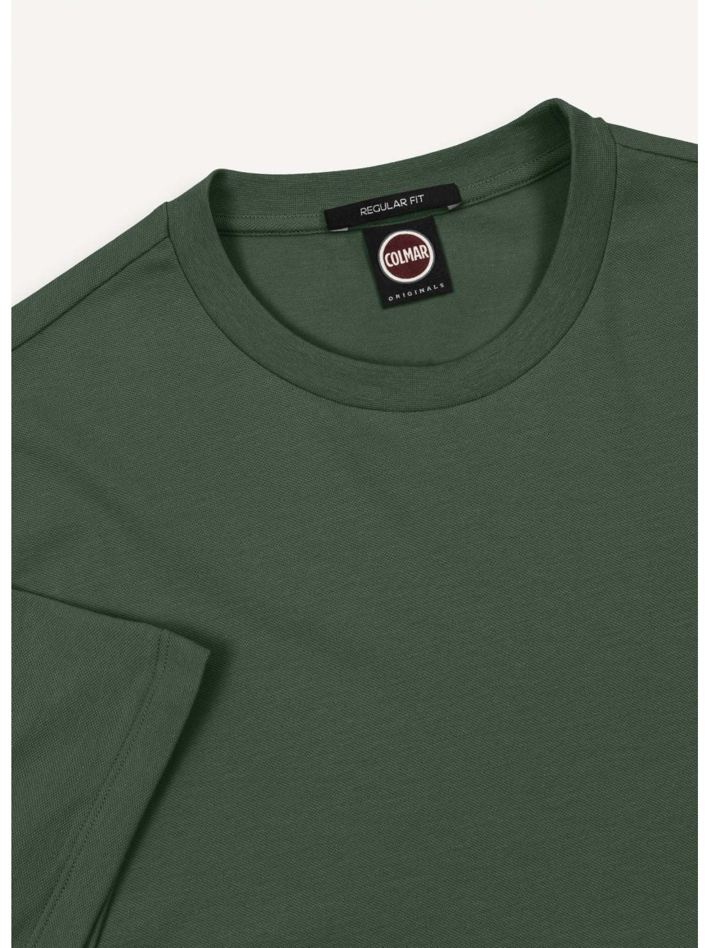 T-shirt Colmar logata in piqué di cotone Uomo - Verde