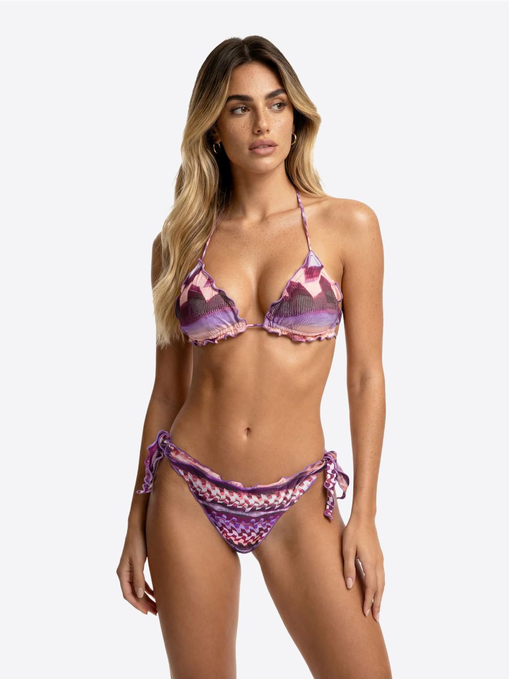 Costume F**K triangolo - Slip regolabile Donna - Multicolore