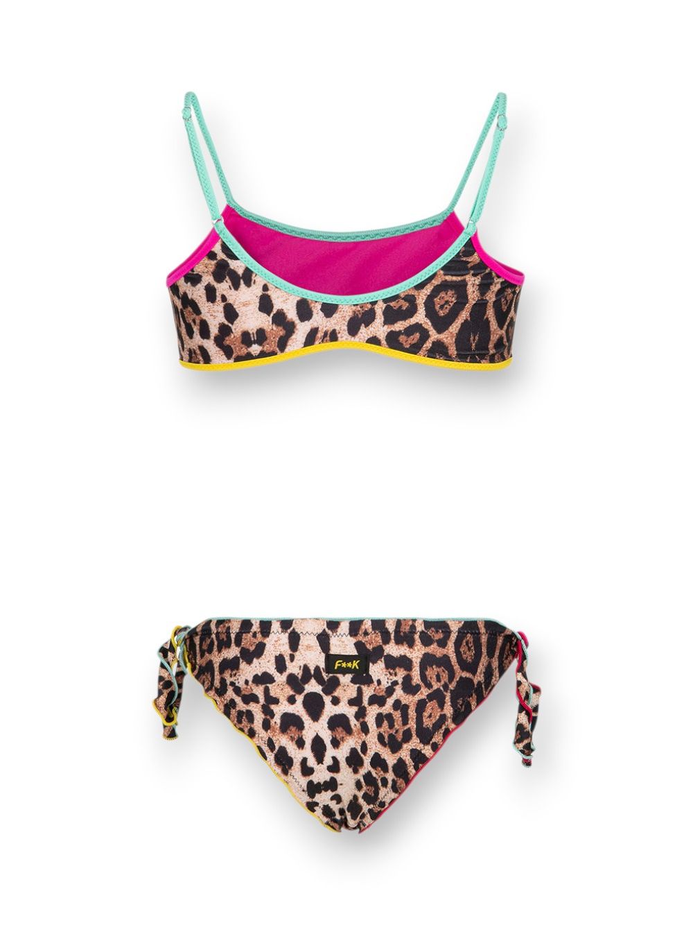 Costume F**K Top fisso - Slip regolabile Bambina - Multicolore