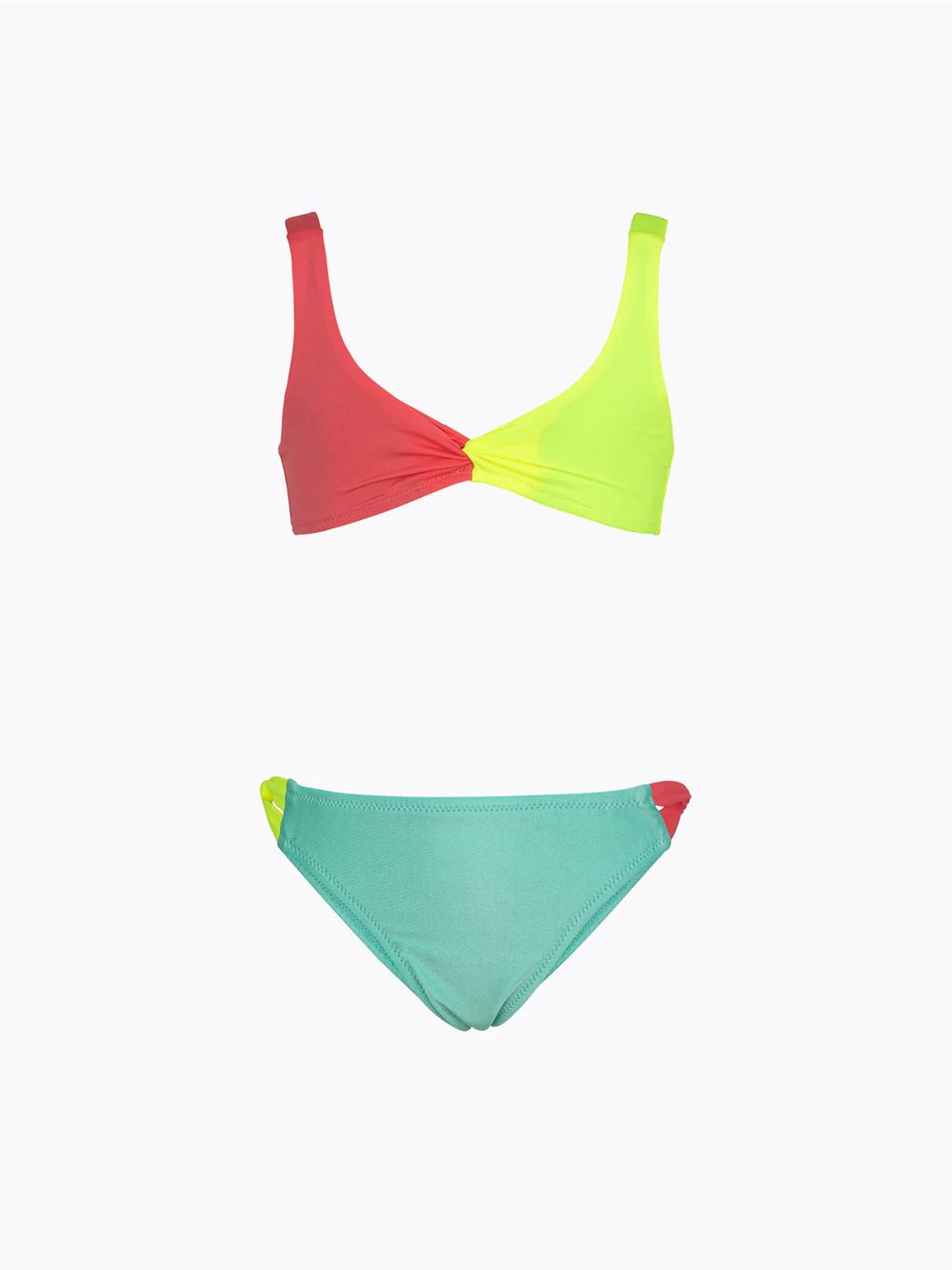 Costume F**K Top fisso - Slip fisso Bambina - Multicolore