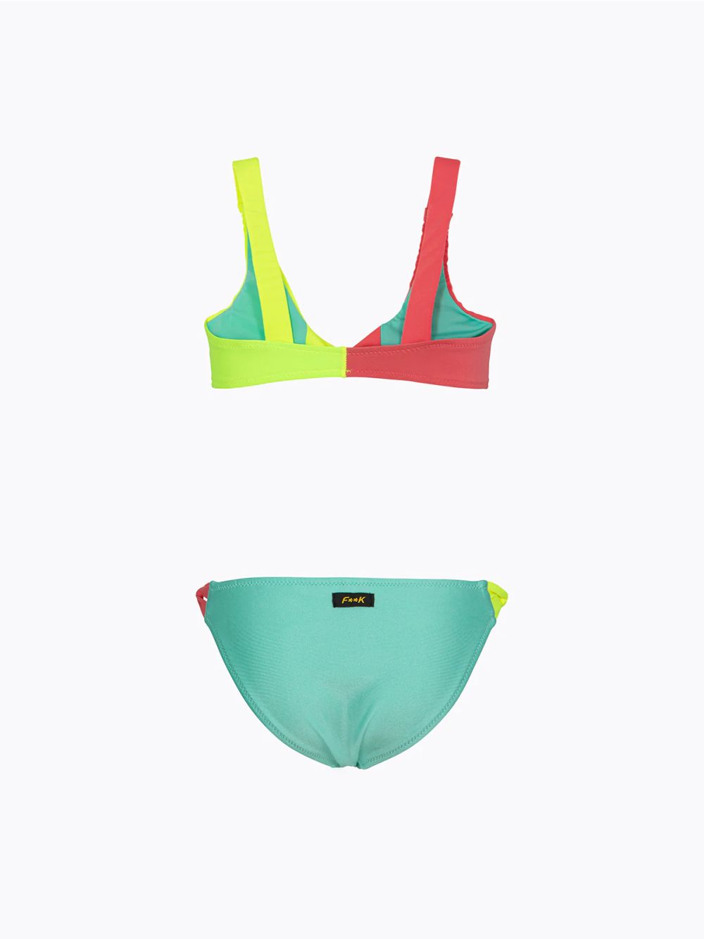 Costume F**K Top fisso - Slip fisso Bambina - Multicolore