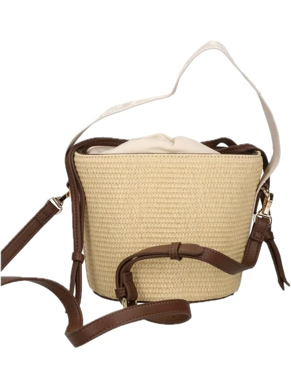 Borsa Gaelle MINI BUCKET CON MANICO JACQUARD Donna - Bianco