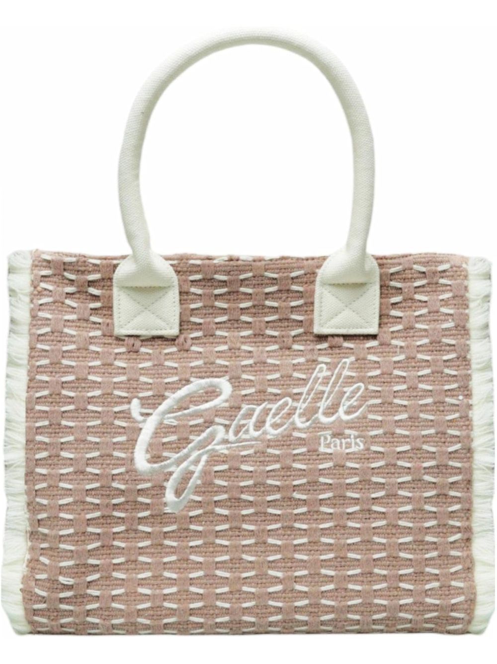 Borsa Gaelle MAXI SHOPPER RICAMO FIRMA Donna - Beige