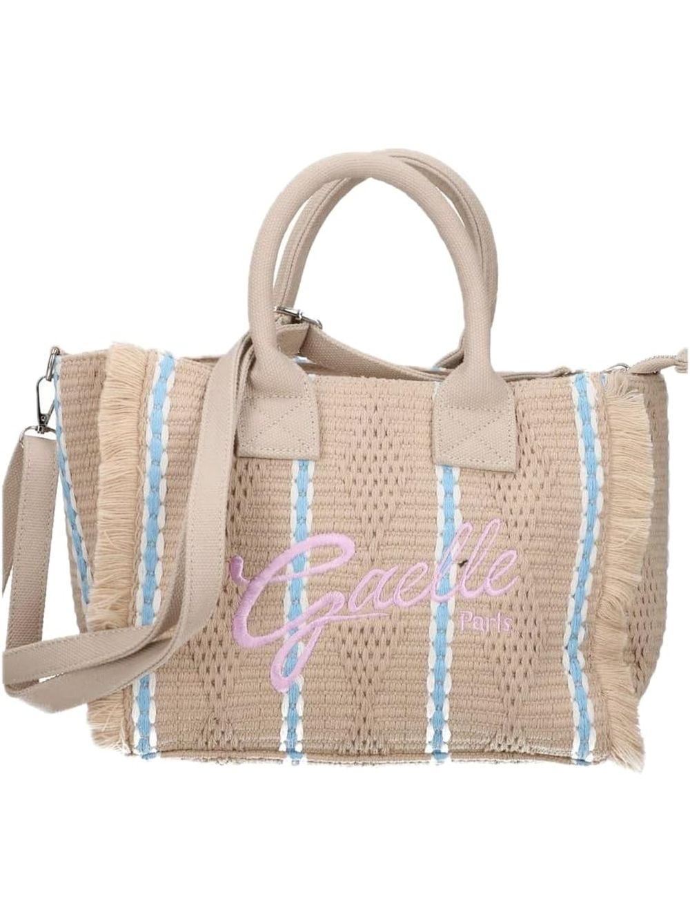 Borsa Gaelle REGULAR SHOPPER RICAMO FIRMA ROSA Donna - Beige