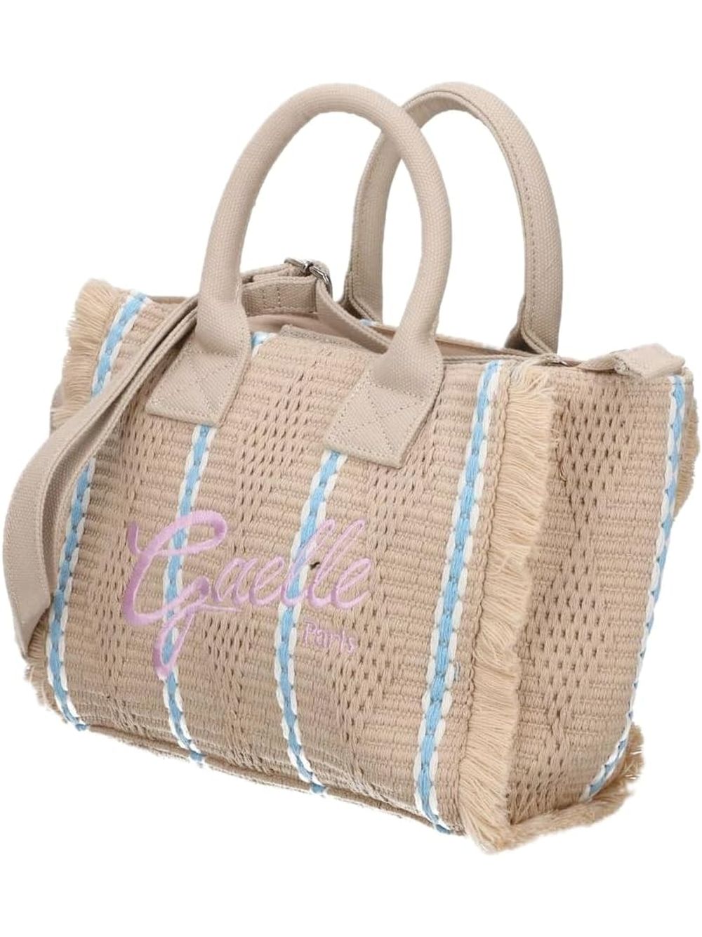Borsa Gaelle REGULAR SHOPPER RICAMO FIRMA ROSA Donna - Beige