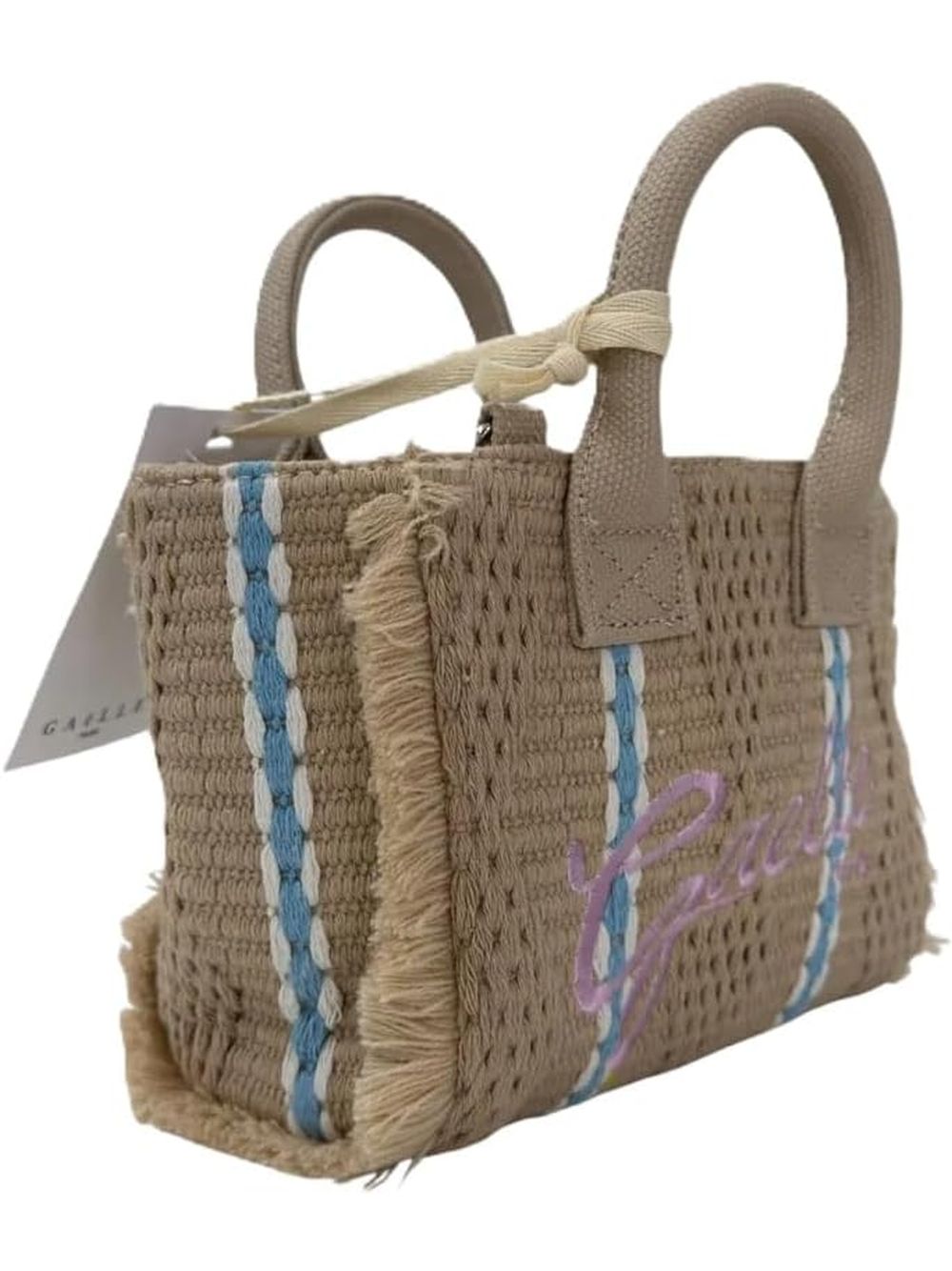 Borsa Gaelle MINI SHOPPER RICAMO FIRMA ROSA Donna - Beige