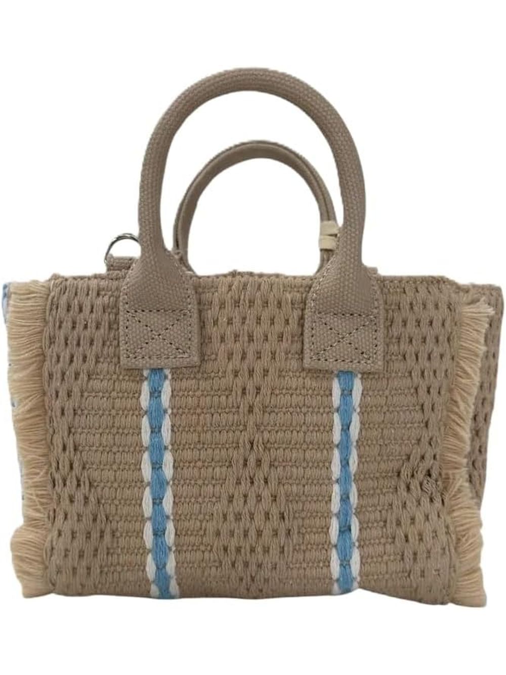 Borsa Gaelle MINI SHOPPER RICAMO FIRMA ROSA Donna - Beige