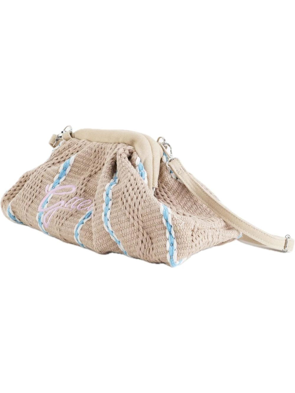 Borsa Gaelle MAXI POCHETTE RICAMO FIRMA ROSA Donna - Beige
