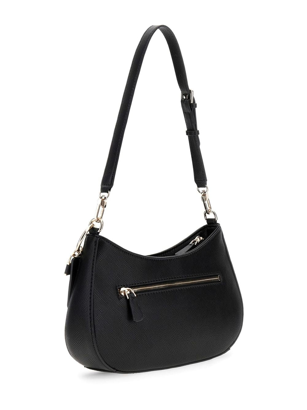 Borsa Guess a spalla Noelle saffiano Donna - Nero