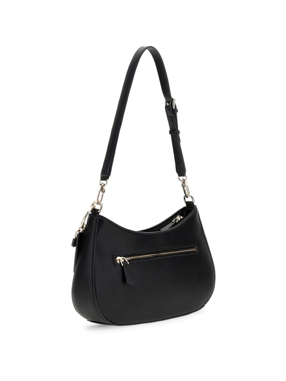Borsa Guess a spalla Noelle saffiano Donna - Nero