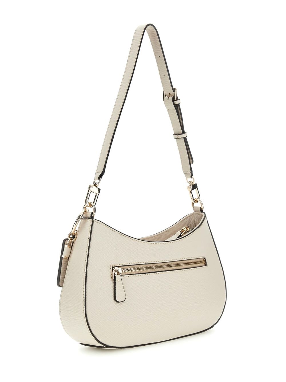 Borsa Guess a spalla Noelle saffiano Donna - Avorio