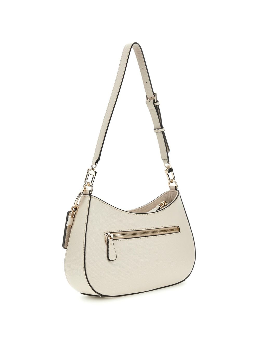Borsa Guess a spalla Noelle saffiano Donna - Avorio