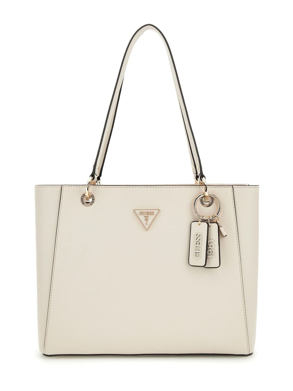 Borsa Guess Shopper Noelle saffiano Donna - Avorio