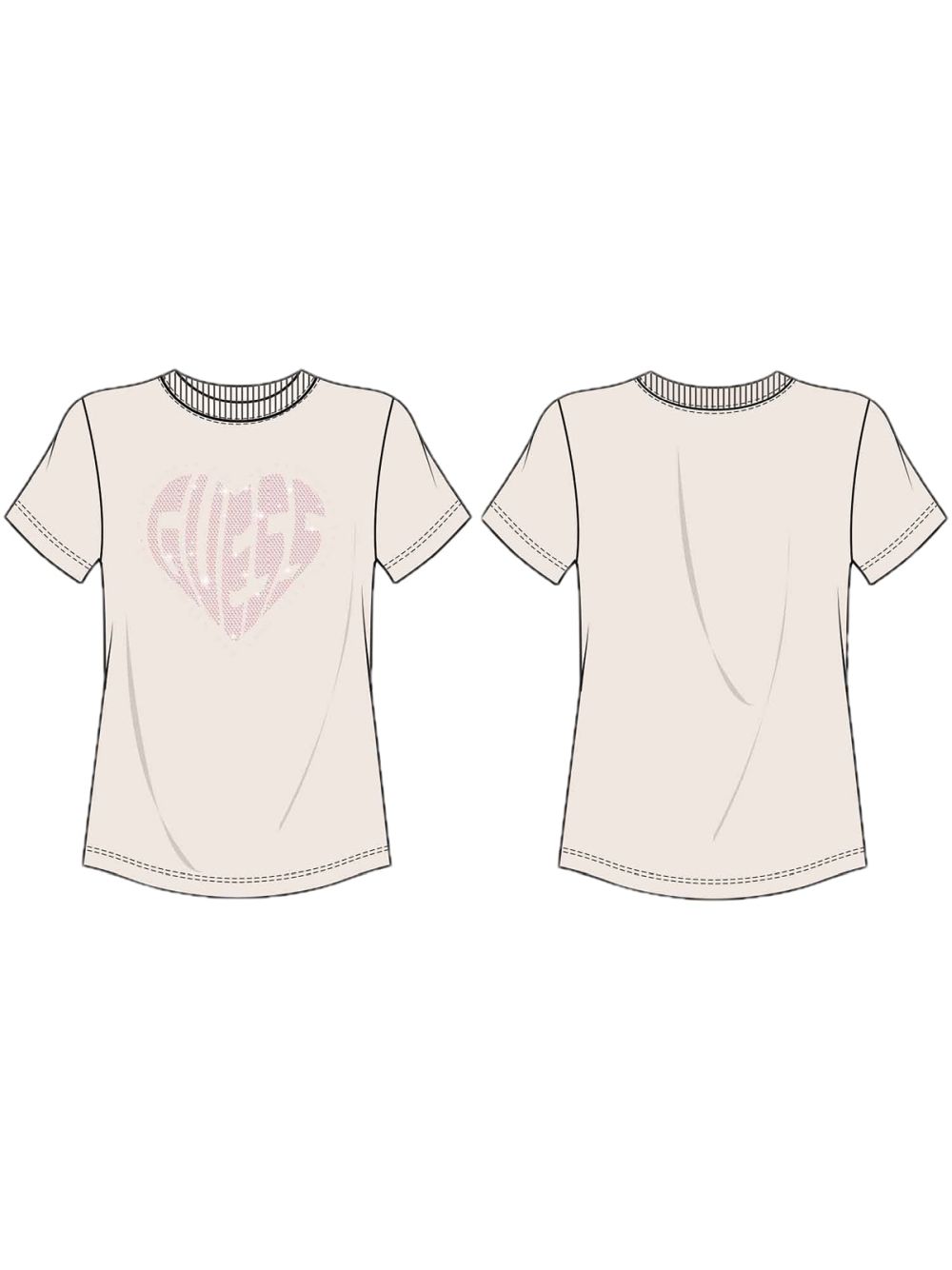 T-shirt Guess MINIME logo con strass Bambina - Avorio