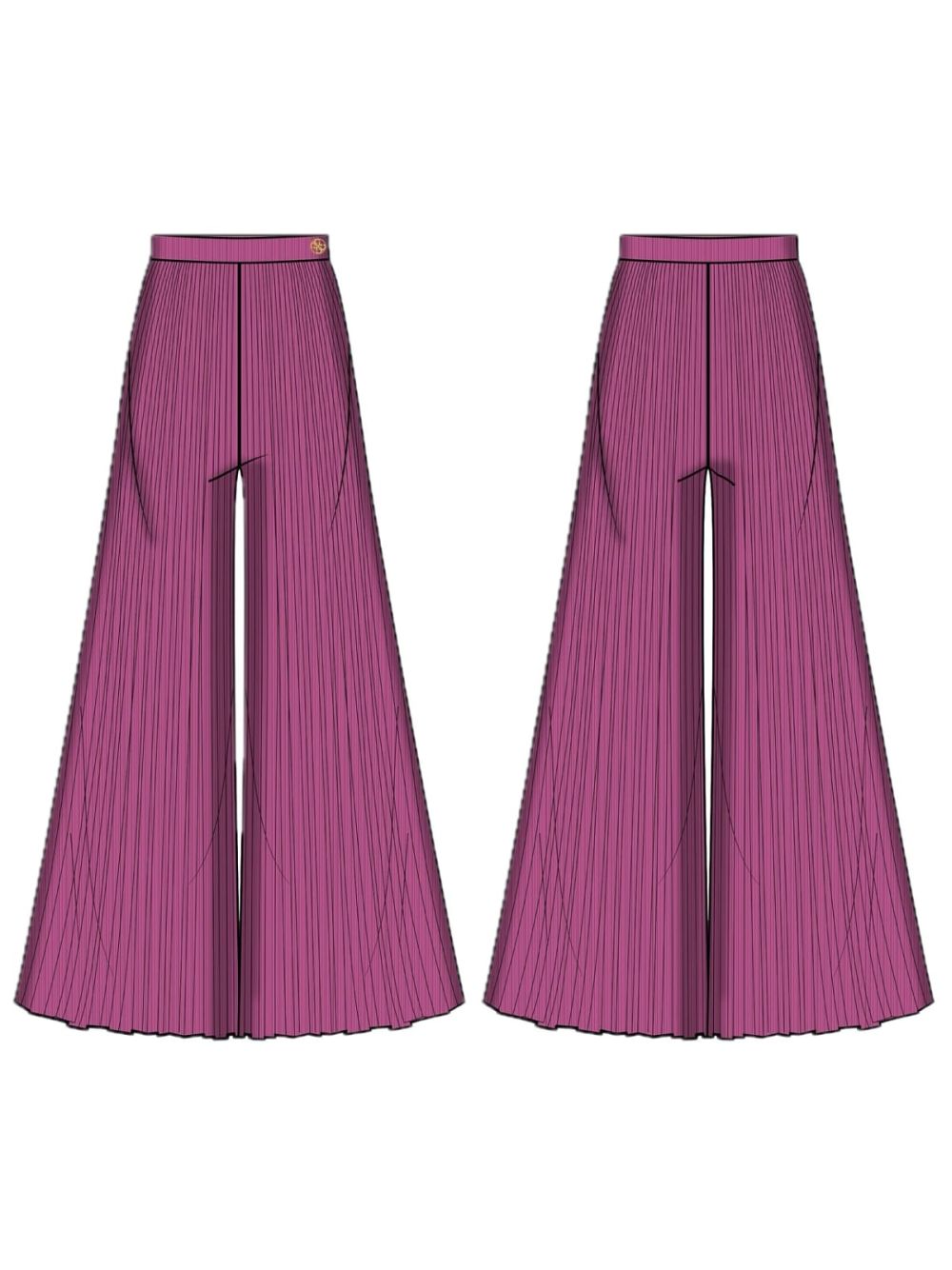 Pantalone Guess CREPONNE PALAZZO in creponne Bambina - Fuxia