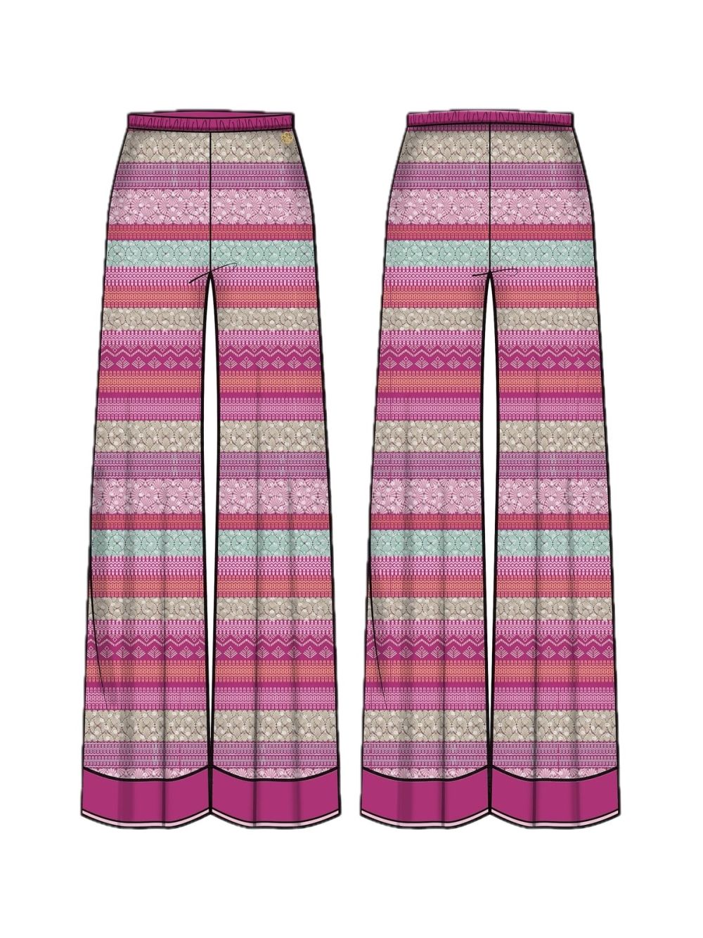 Pantalone Guess palazzo all'uncinetto Bambina - Multicolore