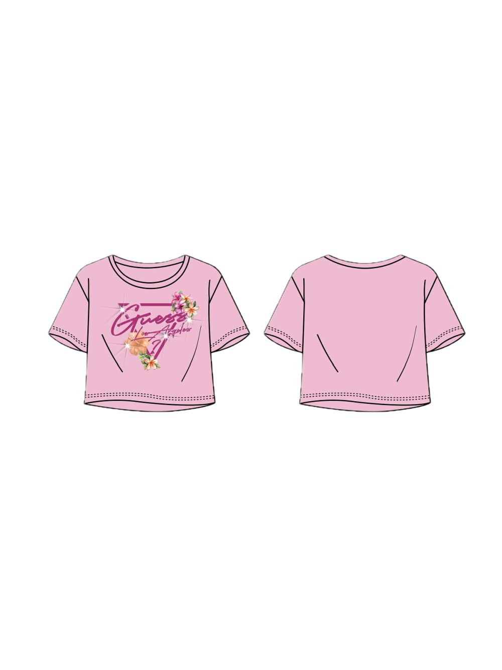 T-shirt Guess Bambina - Rosa