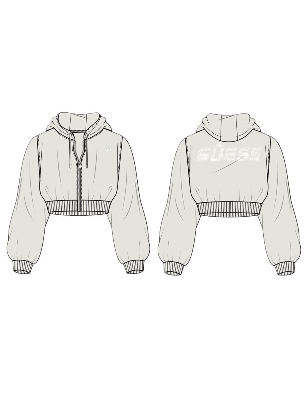 Felpa Guess Bambina - Bianco