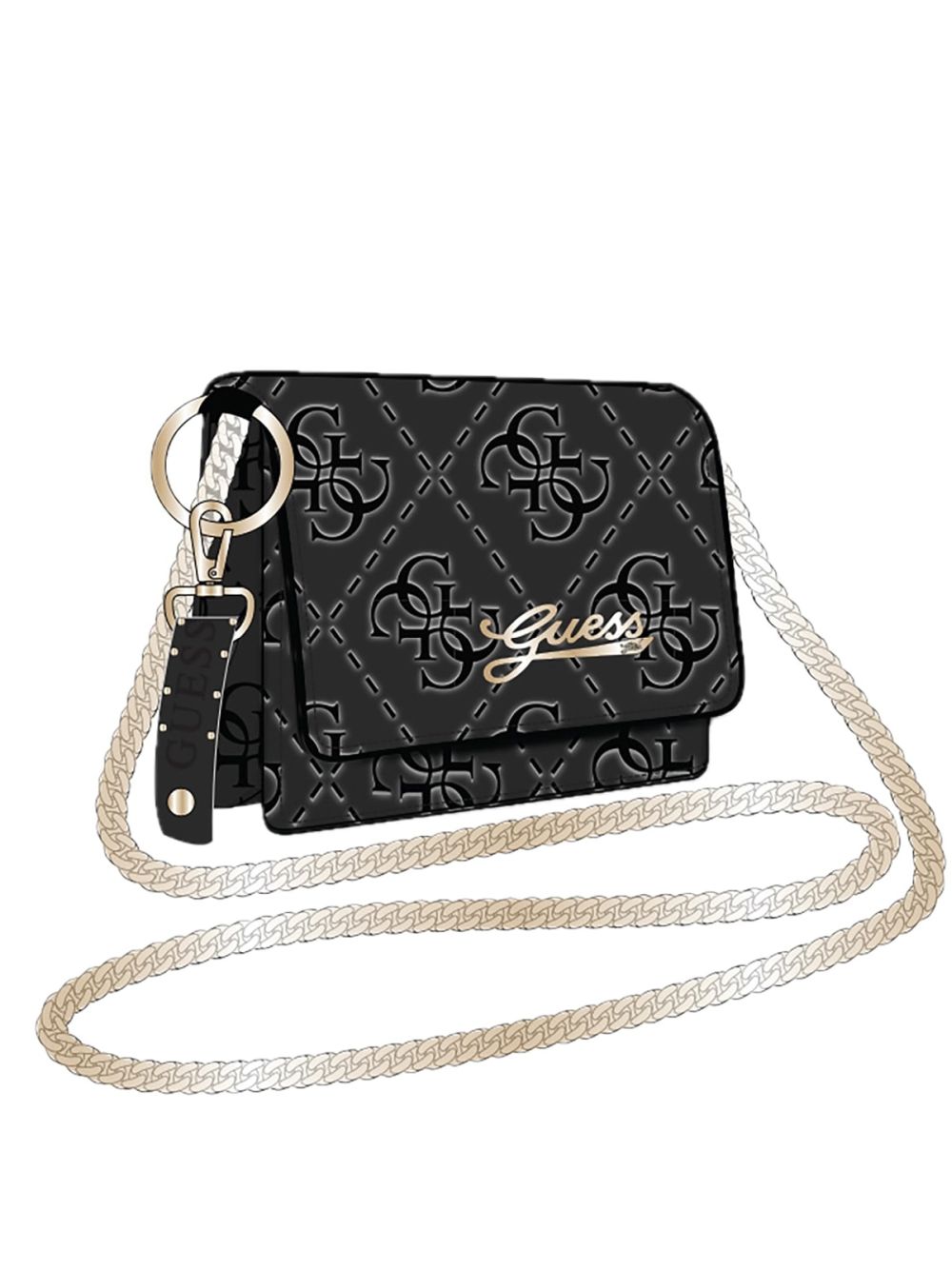 Borsa Guess CROSSBODY FLAP Mini Bambina - Nero