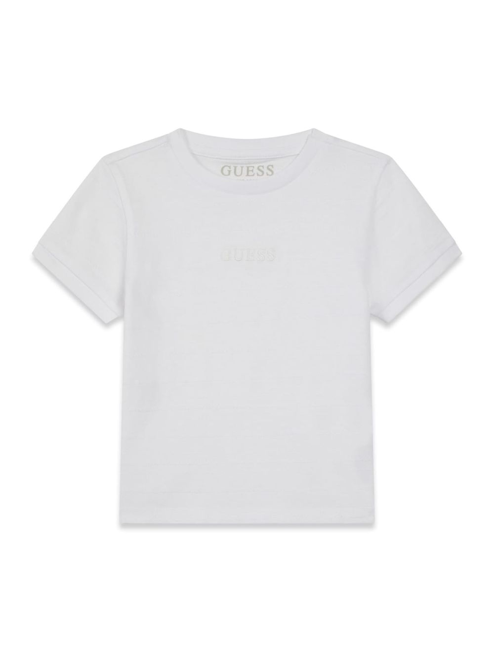 T-shirt Guess GMT DYE JACQ JERSEY Bambino - Bianco