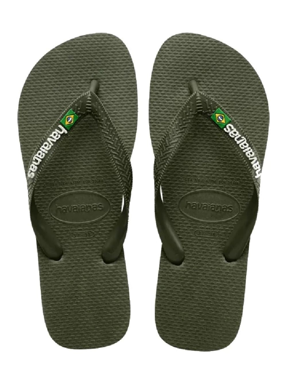 Infradito Havaianas BRASIL LOGO Uomo - Oliva