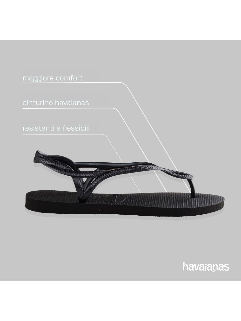Infradito Havaianas LUNA Unisex - Nero