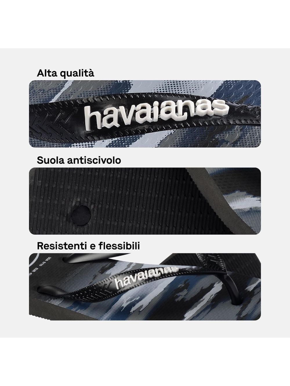 Infradito Havaianas TOP CAMU Uomo - Nero