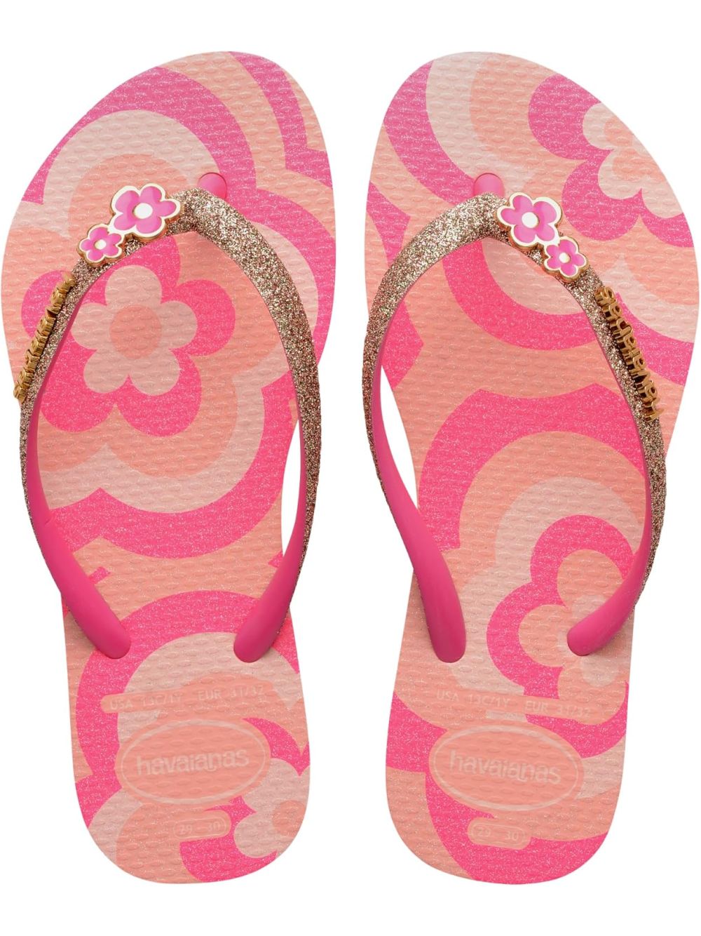Infradito Havaianas KIDS SLIM GLITTER TRENDY Unisex Bambino - Rosa