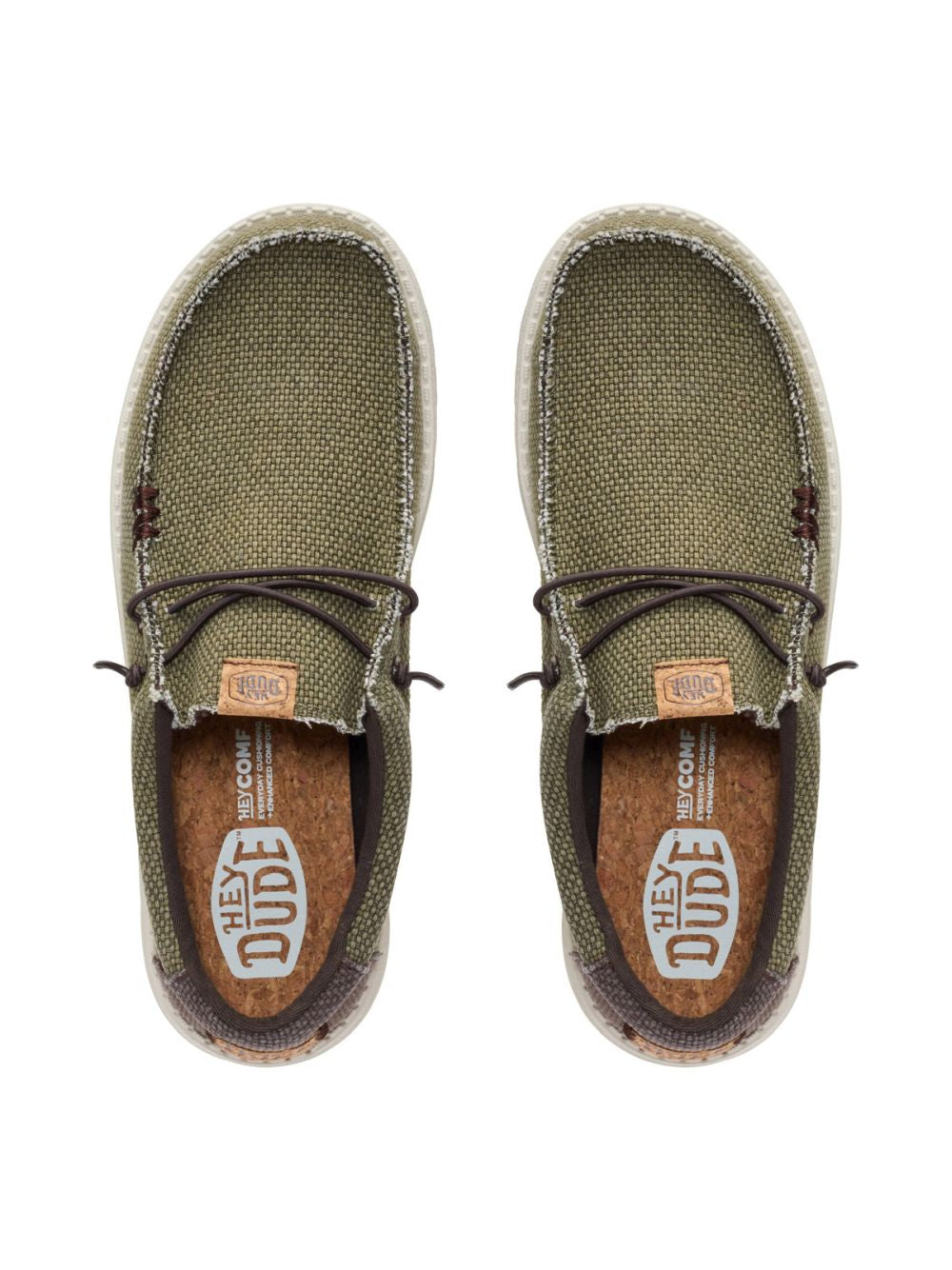 Scarpe in Tela Hey Dude WALLY BRAIDED Uomo - Oliva