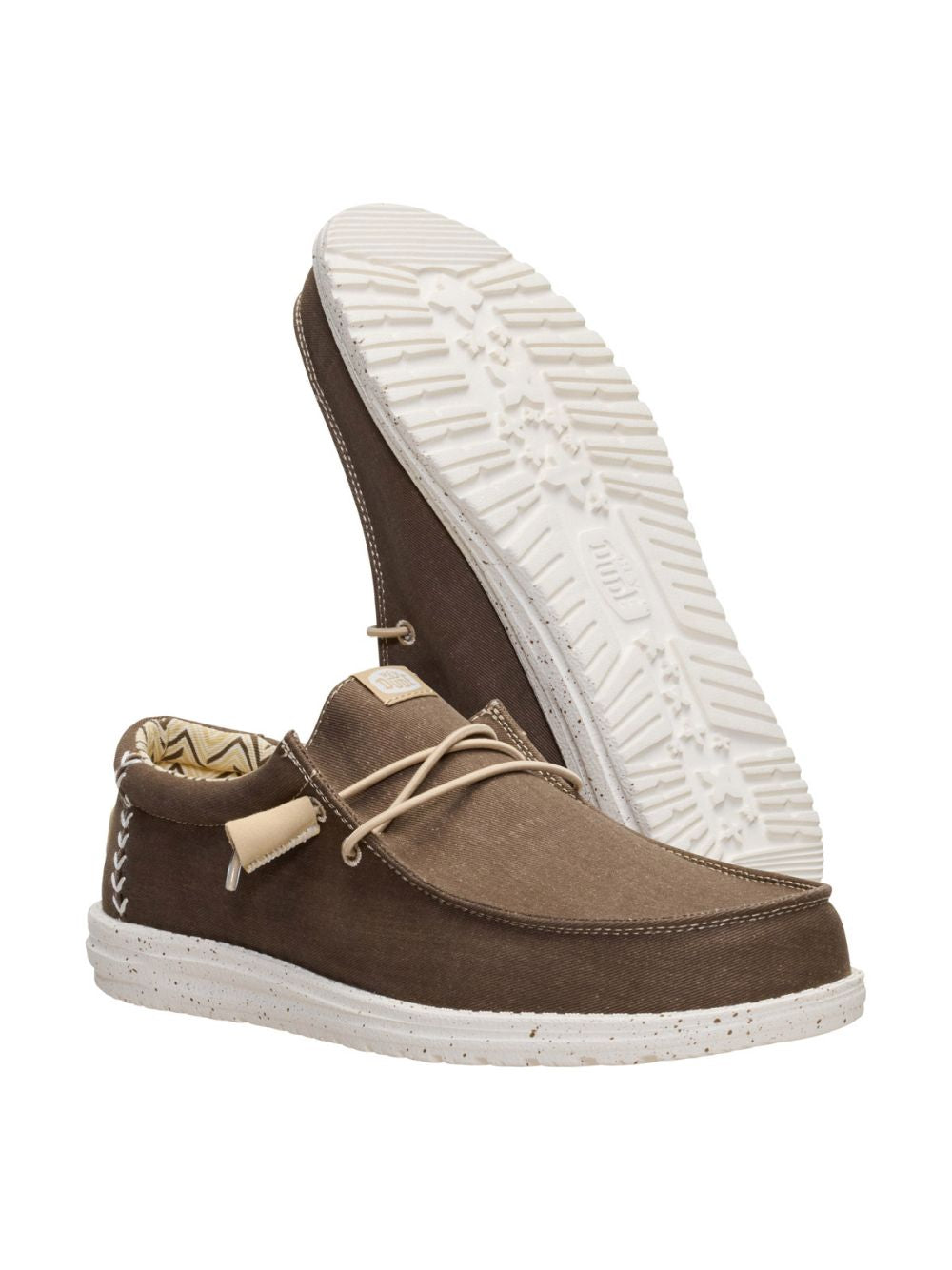Scarpe in Tela Hey Dude WALLY STRETCH CANVAS Uomo - Marrone