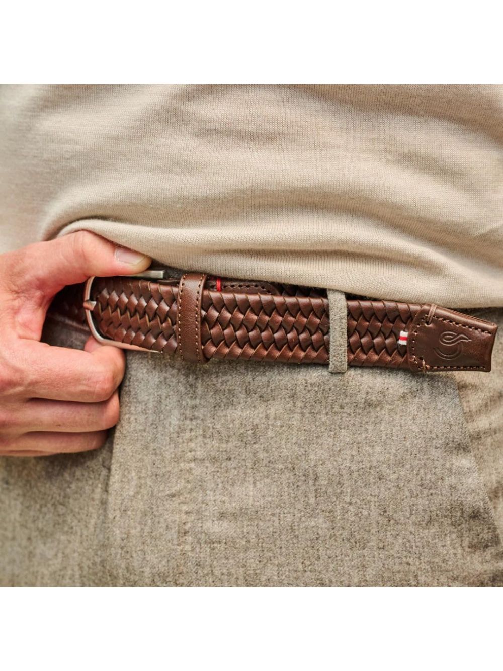 Cinta La Boucle ROMA LEATHER Uomo - Marrone