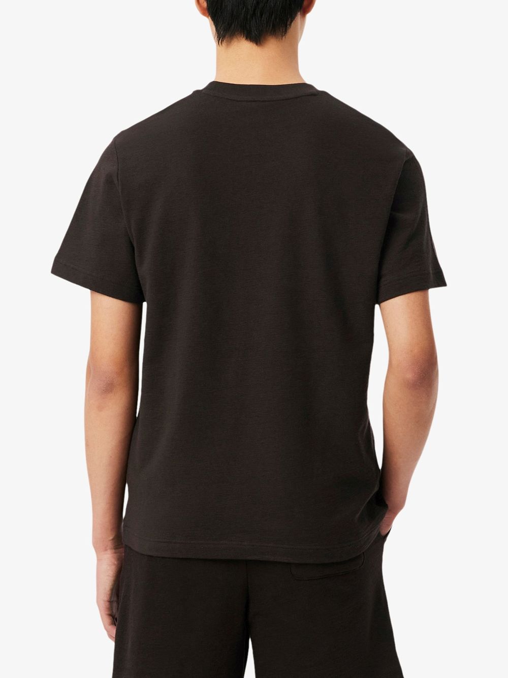 T-shirt Lacoste in jersey testurizzata Uomo - Marrone