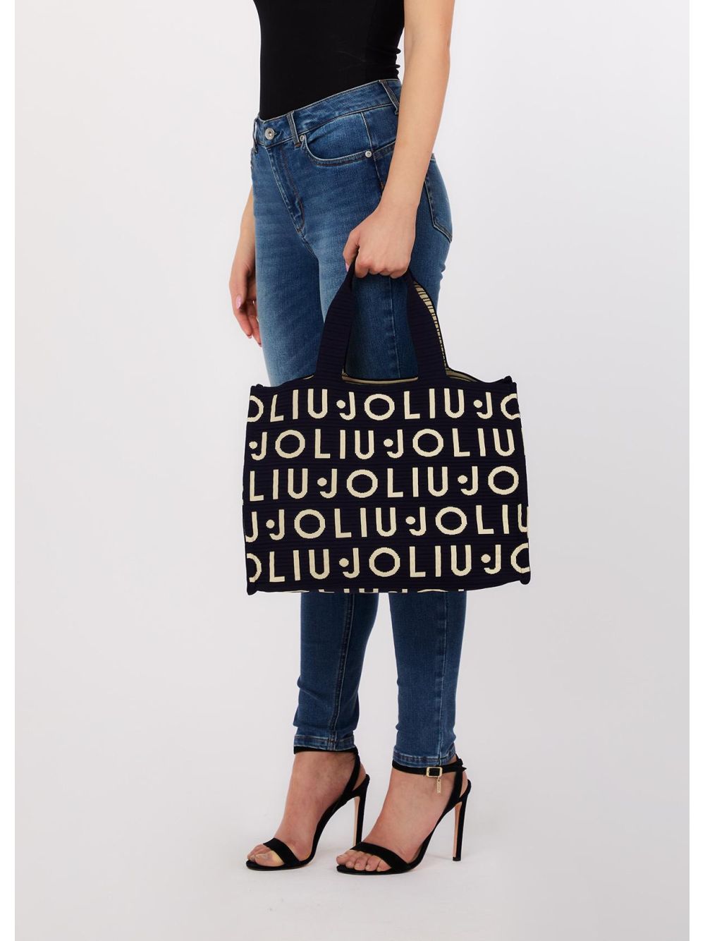 Borsa Liu Jo tote media in maglia Donna - Blu