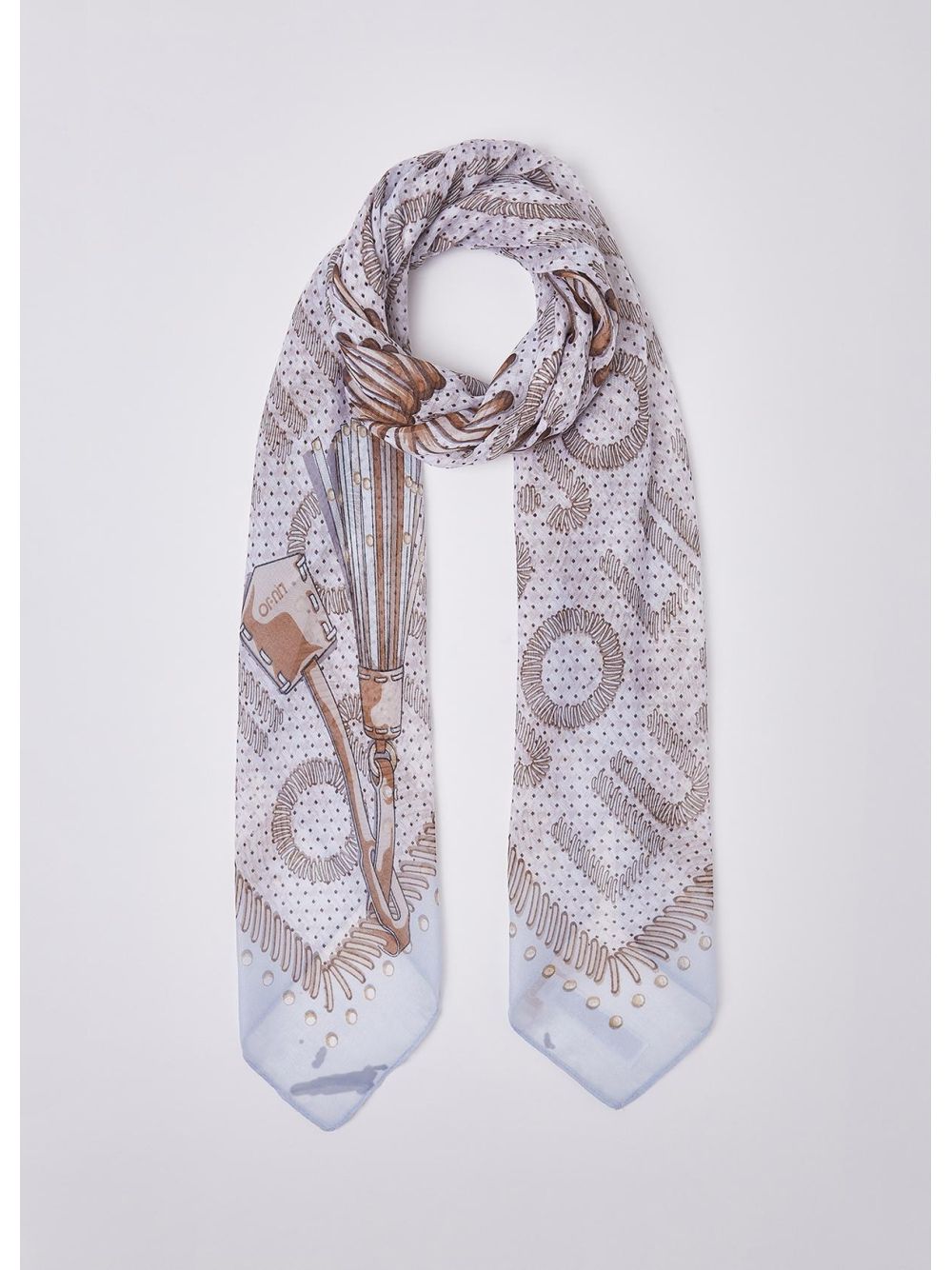 Foulard Liu Jo grande con logo Donna - Blu