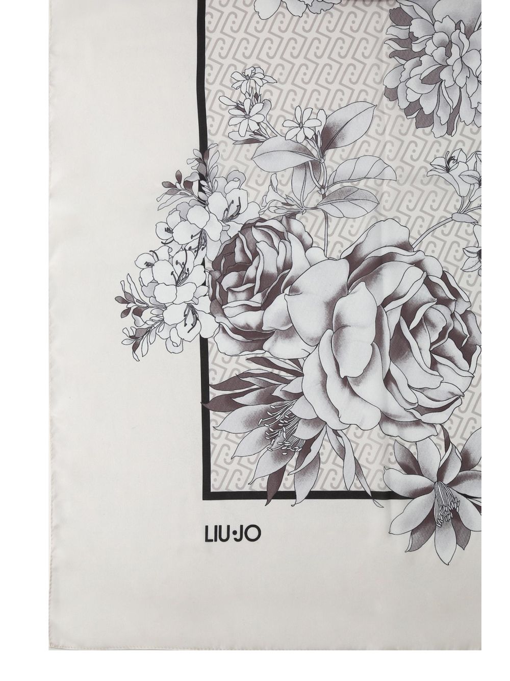 Foulard Liu Jo grande a fiori Donna - Nero