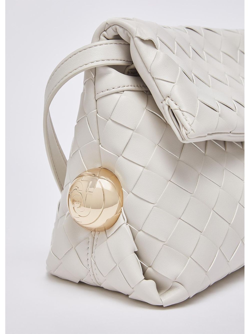 Borsa Pochette Liu Jo Riccy media intrecciata Donna - Avorio